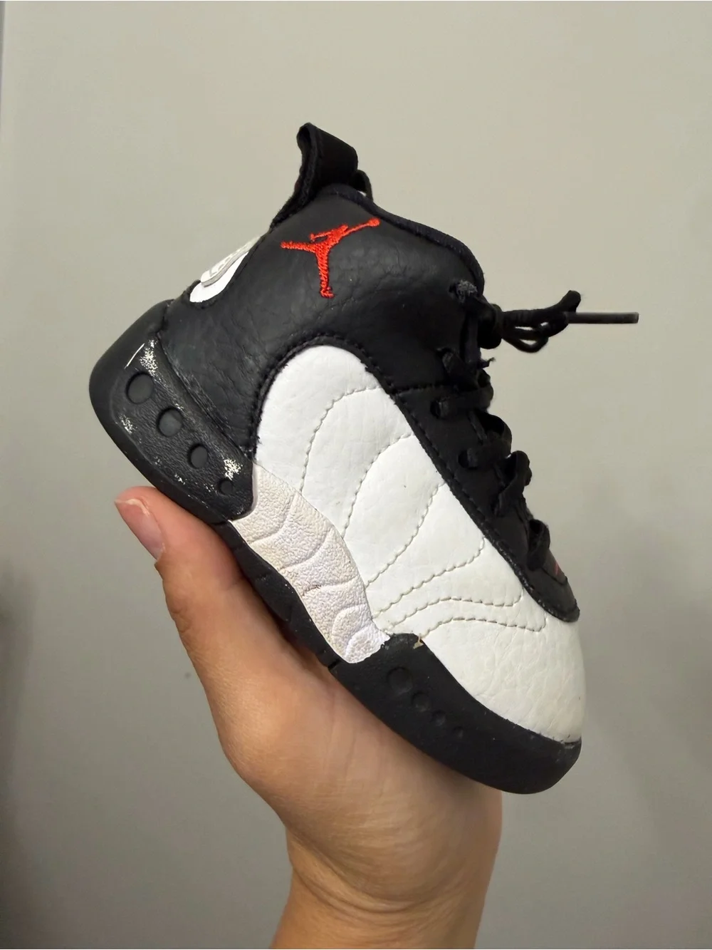 Jordan Baby Black & White Jumpman Walker Sneakers